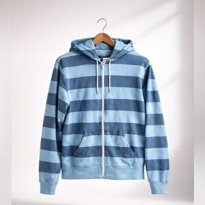 Unionbay Brand - Blue Striped Hoodie Sweater - Women's Size L